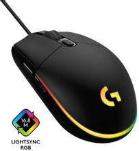 Мышь проводная Logitech G102 LightSync, USB, черный