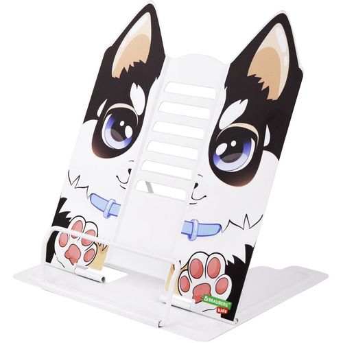 Подставка для книг и учебников BRAUBERG 238058, Puppy, прямоугольная, 264x230x26мм, металл, белый, пакет с картонным европодвесом