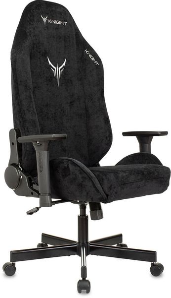 Кресло игровое KNIGHT N1, на колесиках, ткань, черный [knight n1 black]