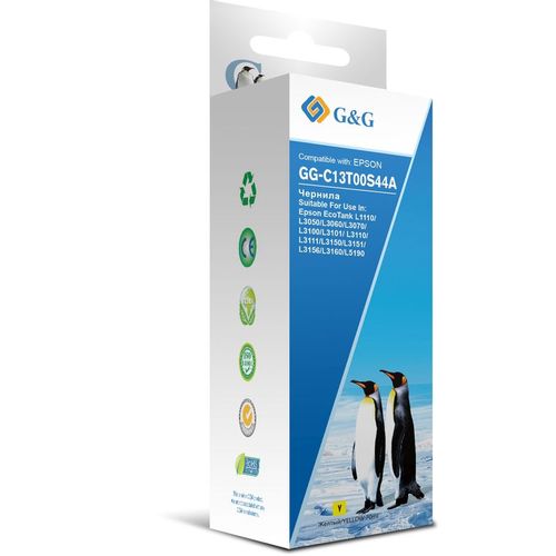 Чернила G&G GG-C13T00S44A 103Y, для Epson, 70мл, желтый