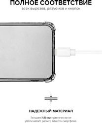 Чехол (клип-кейс) PERO CC02, для Apple iPhone 16 Pro Max, противоударный, прозрачный