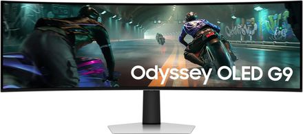 49" Монитор Samsung Odyssey OLED G9 S49DG910SIXCI,  5120x1440,  OLED,  144Гц,  1хHDMI,  1хDP,  изогнутый, серебристый [ls49dg910sixci]