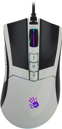 Мышь проводная A4TECH Bloody W90 Max, игровая, оптическая, USB, 10000dpi, белый и черный [w90 max panda]