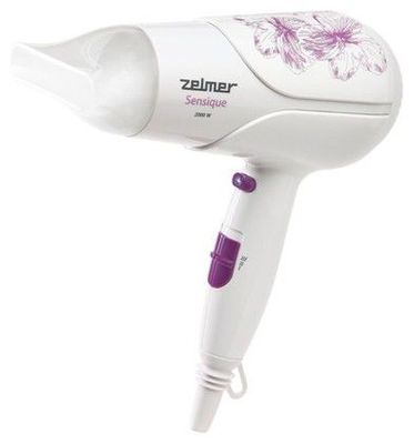 Фен Zelmer HD1003, 2000Вт, белый и розовый – купить в Ситилинк | 859909