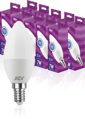 Упаковка ламп LED REV E14,  свеча, 7Вт, 10 шт. [32350 1]