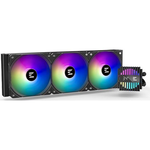 Система водяного охлаждения Zalman Alpha2 A36, LCD, 4-pin, ARGB, 120мм, черный, retail [alpha2 a36 black]