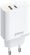 Изображение товара Сетевое зарядное устройство PERO TC05,  USB-A,  USB-C, 18Вт, 3.1A, белый [тс05whpd]