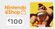Изображение товара Пополнение игровой валюты Nintendo eShop 100 EUR,  регион: Европа