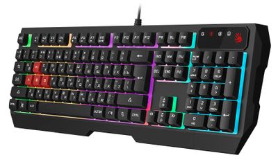 Клавиатура A4TECH Bloody B135N, USB, c подставкой для запястий, черный ...