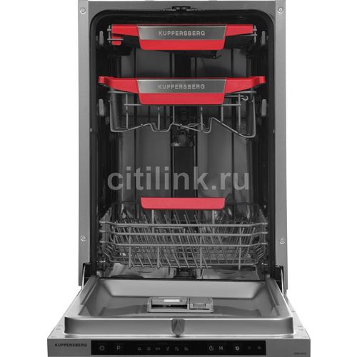 Встраиваемая посудомоечная машина KUPPERSBERG GSM 4574, узкая, ширина 44.8см, полновстраиваемая, загрузка 10 комплектов