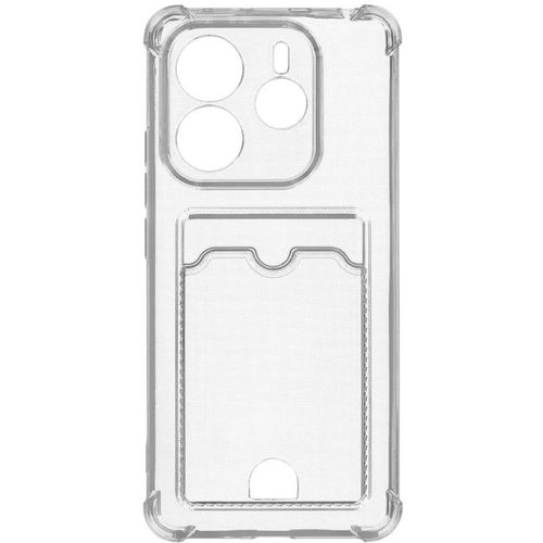 Чехол (клип-кейс) ZIBELINO Silicone Card Holder, для Xiaomi Redmi Note 14, прозрачный [zsch-xia-note14-cam-trn]