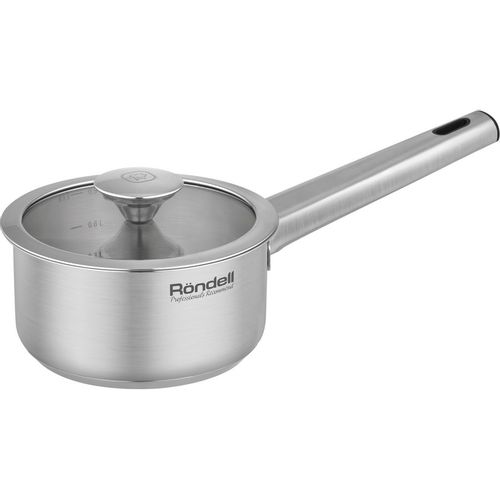 Ковш Rondell Modern RDS-1745, 0.9л, с крышкой, стальной