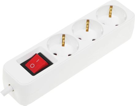 Сетевой фильтр Ritmix RM-330K, 3м, белый