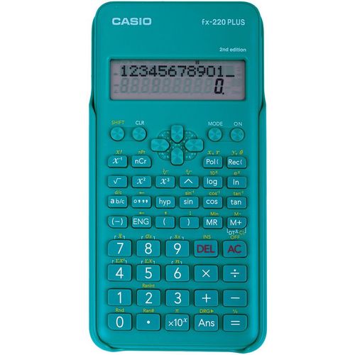 Калькулятор Casio FX-220PLUS-2-S, 12-разрядный, бирюзовый