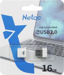 Флешка USB NETAC U116 16ГБ, USB2.0, белый