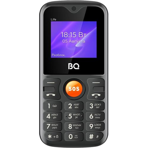 Сотовый телефон BQ Life 1853, черный/оранжевый