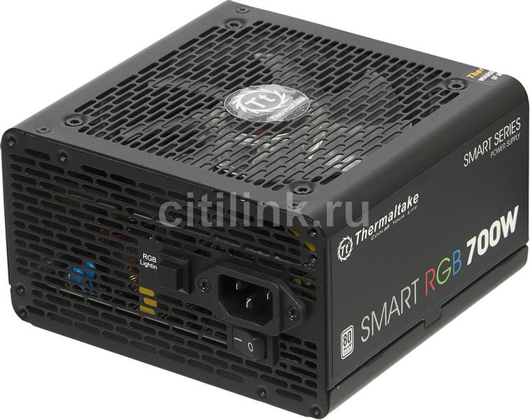 Блок питания Thermaltake Smart RGB 700,  700Вт,  120мм,  черный, retail [ps-spr-0700nhsawe-1]