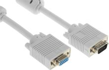 Изображение товара Кабель-удлинитель VGA Buro CAB015S-06,  VGA (m) -  VGA (f),  ферритовый фильтр ,  1.8м,  серый