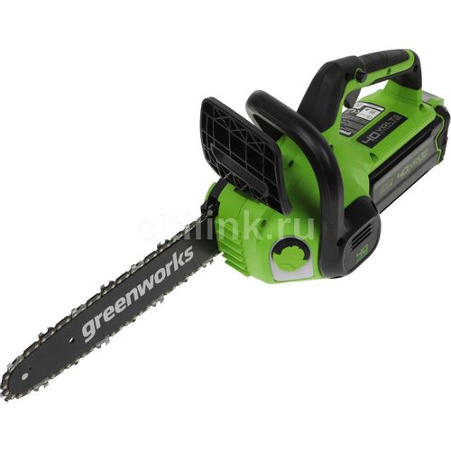 Цепная пила GREENWORKS G40CS30K2, аккумуляторная, 40В, 4Ач, с одним аккумулятором [2007807ub]