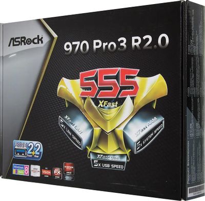 ASROCK 970 Pro3 R2.0 SocketAM3 AMD 970 ATX Ret 784875