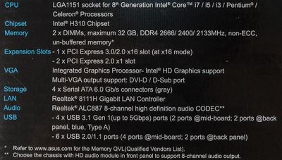 Intel h310 express on sale