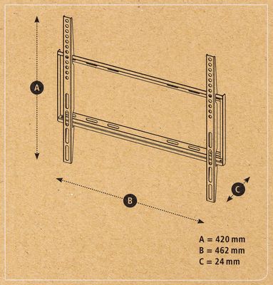 Кронштейн для телевизора HAMA R1 118160, 32-65", настенный ...