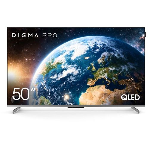 50" Телевизор DIGMA PRO QLED 50D QLED, 4K Ultra HD, СМАРТ ТВ, Google TV, черный графит