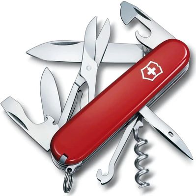 Складной нож Victorinox Climber, функций: 14, 91мм, красный , коробка картонная [1.3703]