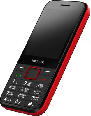 Сотовый телефон TeXet 302-TM, черный/красный – купить в Ситилинк | 1997179