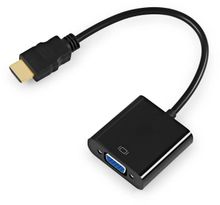 Изображение товара Переходник HDMI(m) - VGA(f) 0.1м черный KINGPRICE KP-HDMI(m)-VGA(f)