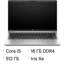 Изображение товара Ноутбук HP ProBook 440 G10, 14", IPS, Intel Core i5 1335U 1.3ГГц, 10-ядерный, 16ГБ DDR4, 512ГБ SSD,  Intel Iris Xe graphics, FreeDOS,  серебристый [968j2et]
