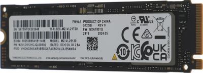SSD накопитель Samsung PM9A1 MZVL2512HCJQ-00B00 512ГБ, M.2 2280