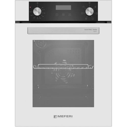 Духовой шкаф электрический MEFERI Power MEO456WH, 53л, дверца с 2 стеклами, белый/нержавеющая сталь