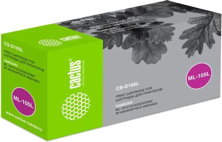 Картридж Cactus CS-D105L, MLT-D105L, черный / CS-D105L