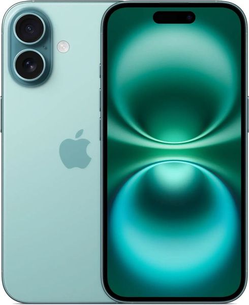Смартфон Apple iPhone 16 128Gb,  A3287,  бирюзовый