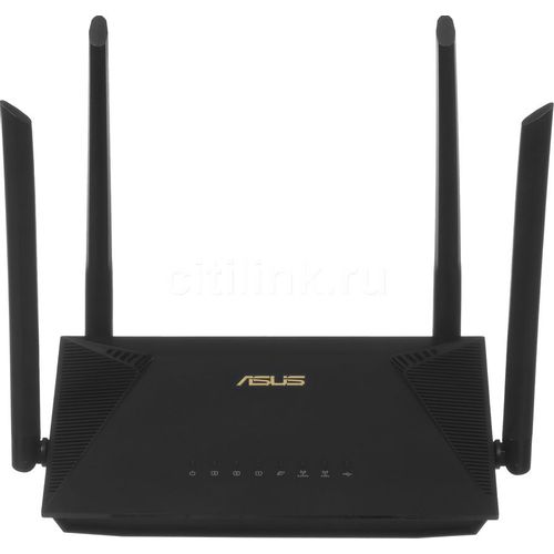 Wi-Fi роутер ASUS RT-AX1800U, Wi-Fi 6, AX1800, 2.4/5ГГц, 3 LAN, 1xUSB, черный