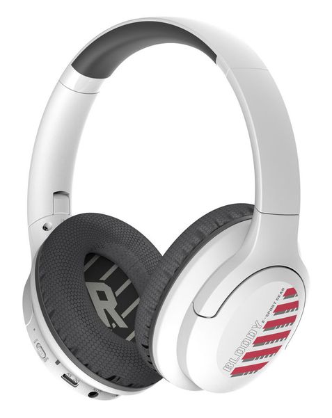 Наушники A4TECH Bloody MH360, 3.5 мм/Bluetooth, накладные, белый [mh360 white]