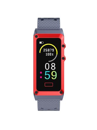 Смарт-браслет Digma Force A8,  0.96",  серый/красный / синий [a8gr]