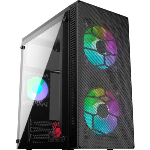 Корпус mATX BLOODY BD-CC101, Mini-Tower, без БП, черный [bd-cc101-bk]