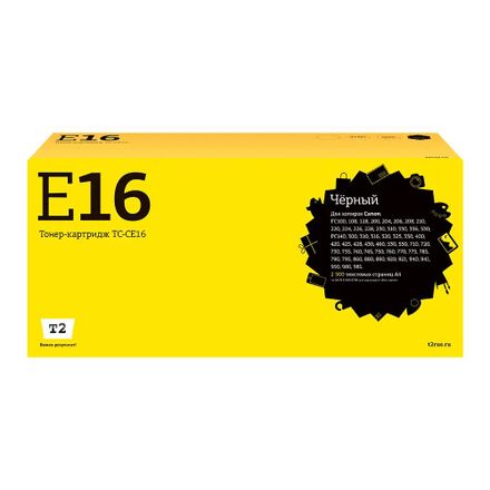 Картридж T2 E-16, E16, черный / TC-CE16