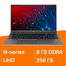 Изображение товара Ноутбук iRU Planio 15INP 15.6 IPS Intel N100 8ГБ SSD Windows 11 Pro серый