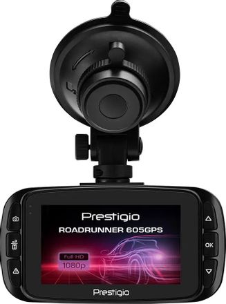 Видеорегистратор Prestigio RoadRunner 605GPS,  черный