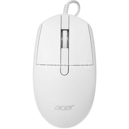 Мышь проводная Acer OMW401, оптическая, USB, 2000dpi, белый [zl.mceee.030]