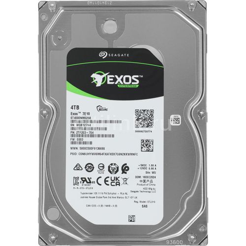 Жесткий диск Seagate Exos 7E10 ST4000NM025B, 4ТБ, HDD, SAS 3.0, 3.5"
