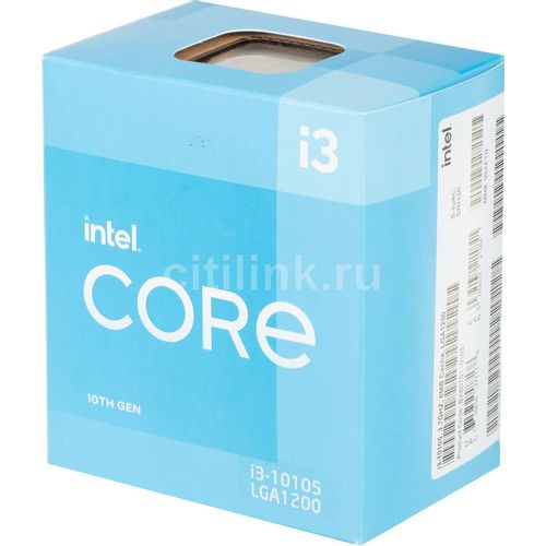 Процессор Intel Core i3 10105, LGA 1200, BOX [bx8070110105 s rh3p] INTEL