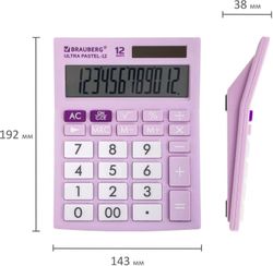 Калькулятор BRAUBERG Ultra,  12-Pr, сиреневый