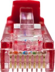 Патч-корд SUPRLAN 10-0154, вилка RJ-45, вилка RJ-45, кат.5E, LSZH, 3м, красный