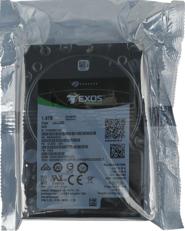 Жесткий диск Seagate Exos ST1800MM0129, 1.8ТБ, HDD, SAS 3.0, 2.5