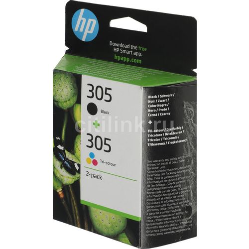 Картридж HP 305 (3YM60AE+3YM61AE), черный / трехцветный / 6ZD17AE