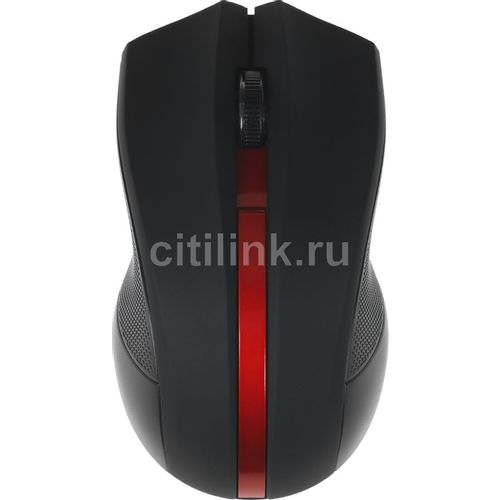 Мышь беспроводная Oklick 615MW, радио, оптическая, USB, 1200dpi, черный и красный [412861]
